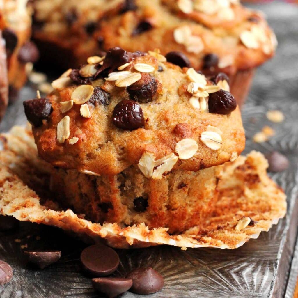 Muffins à la banane et aux flocons d’avoine Air Fryer